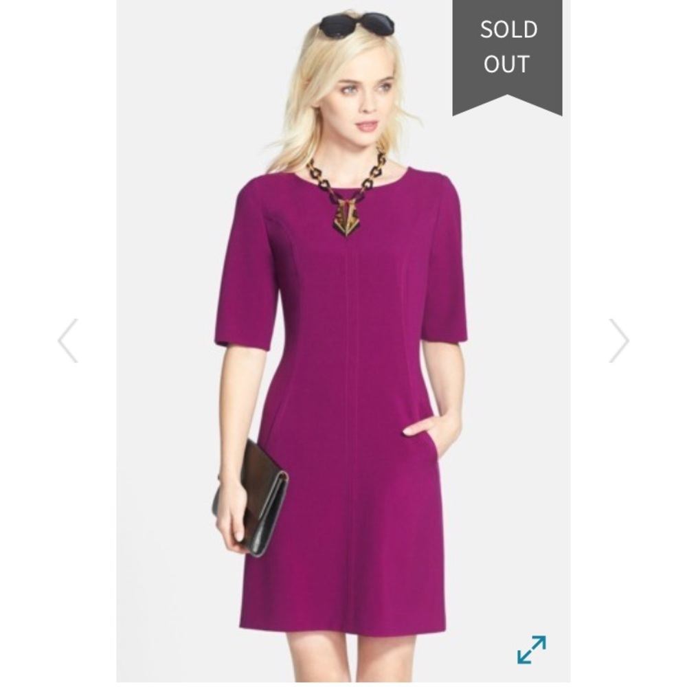 Tahari A line Seamed Dress